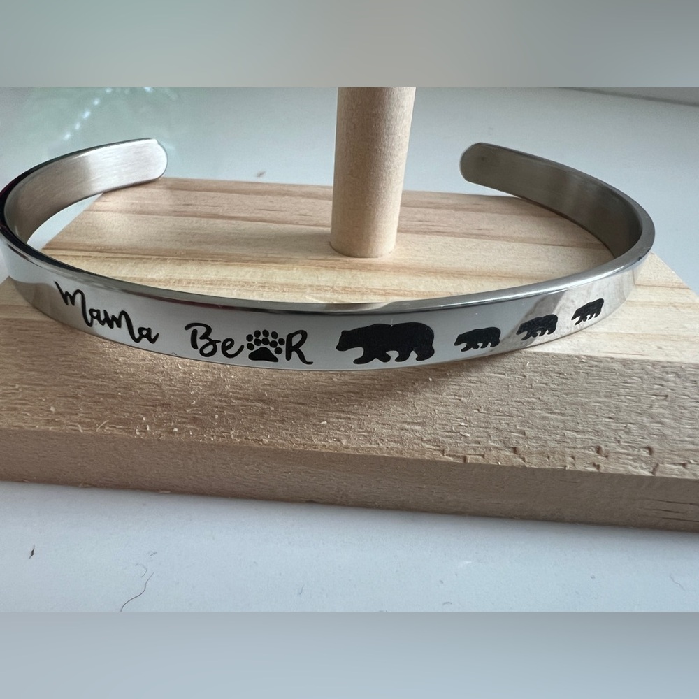 Stainless steel Mama Bear Bracelet